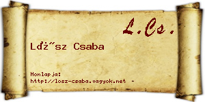 Lősz Csaba névjegykártya